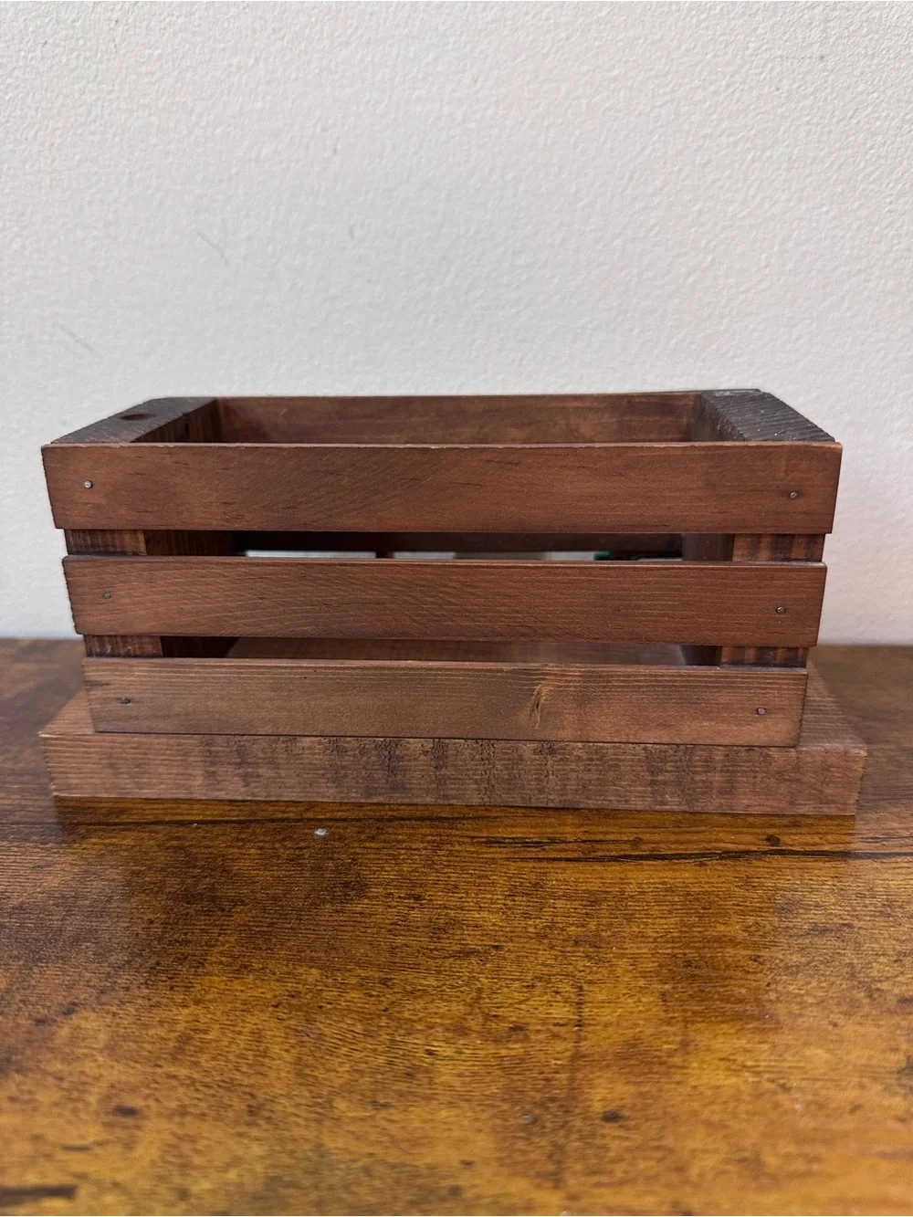 Vintage Wooden Miniature Shadow Box Country Kitchen Diorama Desk Organizer